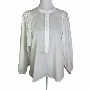 A.L.C. Oversized Puffy Sleeves Half Up Blouse